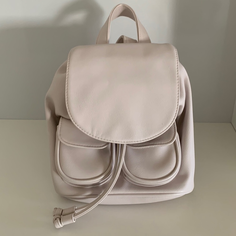 Mini cream white backpack
